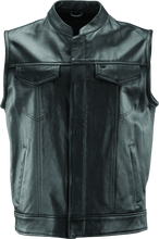 Load image into Gallery viewer, Kuryakyn Leather By River Road Vandal Club Vest Black - Small Vests Kuryakyn
