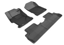 Load image into Gallery viewer, 3D MAXpider 2012-2013 Honda Civic Coupe Kagu 1st &amp; 2nd Row Floormats - Black | L1HD04501509
