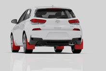 Load image into Gallery viewer, Rally Armor 19-21 Hyundai Elantra GT N Line/i30 Black UR Mud Flap w/Red Logo Mud Flaps Rally Armor   
