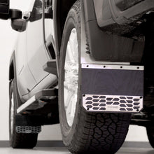 Load image into Gallery viewer, Putco 10-20 Ram HD - Set of 2 (Fits Classic and New body) Mud Skins - Brushed SS w/ Hex Shield Mud Flaps Putco
