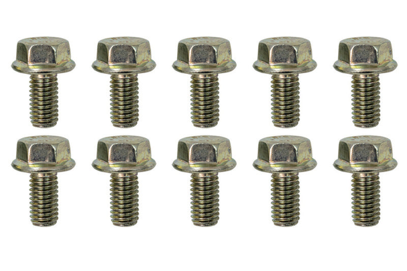 Moroso M8-1.25 x 16mm Non-Serrated Zinc Flange Bolt - 10 Pack Hardware Kits - Other Moroso