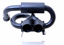 Load image into Gallery viewer, Gibson 2024 Cam-Am Maverick R 4in. T304 Stainless Round Dual Wall Slash-Cut Tip - Black Ceramic X Pipes Gibson   
