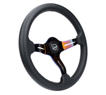 Load image into Gallery viewer, NRG Light Weight Gaming Steering Wheel - Splitz NeoChrome Silver Spokes Perforated Leather | ST-010MC-PR
