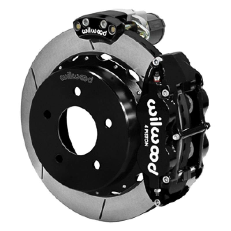 Wilwood 88-98 GM C1500 Superlite Rear Electronic Parking Brake Kit 12.88in Rotor 3.25in Offset - Blk Wilwood