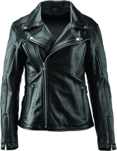 Load image into Gallery viewer, Kuryakyn Leather By River Road Ironclad Classic Leather Jacket Black Womens - Small Jackets - Leather Kuryakyn

