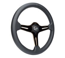 Load image into Gallery viewer, NRG Light Weight Gaming Steering Wheel - Blitz 350mm 3 Rose Gold Spokes Slits - Leather - No Dish | ST-018RG-PR
