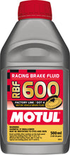 Load image into Gallery viewer, Motul 1/2L Brake Fluid RBF 600 - Racing DOT 4 - Comes in a Case of 12 Units | 100949
