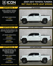 Load image into Gallery viewer, ICON Vehicle Dynamics FRDK_K53157 ICON Vehicle Dynamics 2007-2021 TOYOTA TUNDRA RXT STAGE 3 SYSTEM K53157
