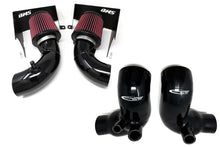 Load image into Gallery viewer, BMS Kia Stinger / Genesis G70 3.3L V6 Performance Dual Intake Intakes Burger Motorsports, Inc. Red Filters with Glossy Black Pipes Yes add silicone turbo inlets [Save $80.00]

