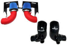 Load image into Gallery viewer, BMS Kia Stinger / Genesis G70 3.3L V6 Performance Dual Intake Intakes Burger Motorsports, Inc. Blue Filters with Matte Red Pipes Yes add silicone turbo inlets [Save $80.00]
