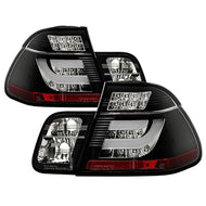 Spyder Auto SPYDER BLACK LED TAIL LIGHTS  LIGHT BAR STYLE 02-05 BMW E46 3-SERIES 4DR 5015938