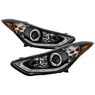 Spyder Auto SPYDER SIGNATURE BLACK PROJECTOR HEADLIGHTS 11-13 HYUNDAI ELANTRA 5073662