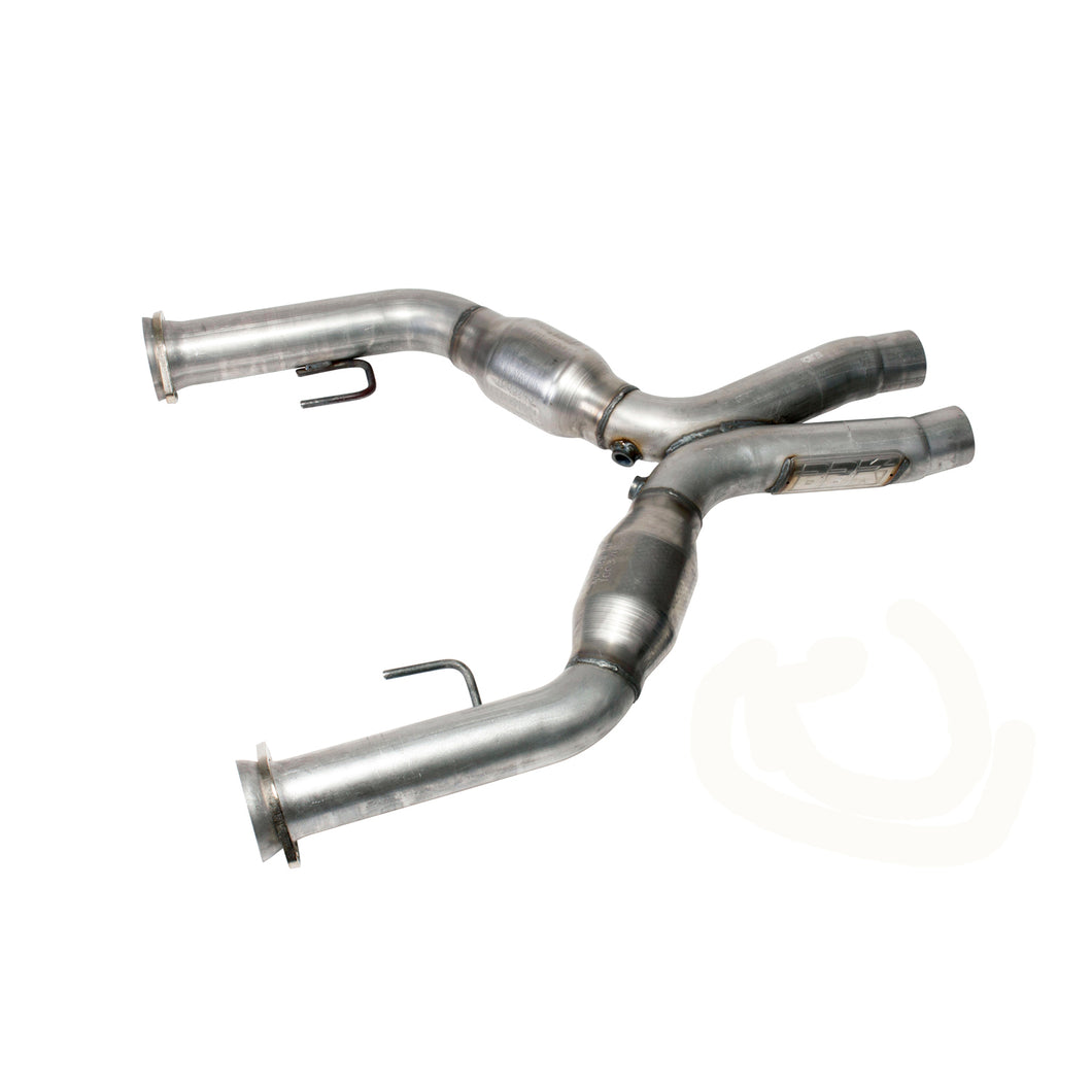 BBK Performance Parts 1637 2005-2010 MUSTANG GT 2-3/4 SHORT MID X PIPE WITH HIGH FLOW CATALYTIC CONVERTERS Exhaust Pipe BBK Performance Parts   