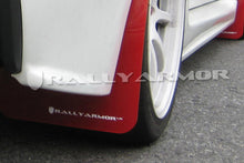 Load image into Gallery viewer, Rally Armor 07-17 Mitsubishi Lancer Red UR Mud Flap w/ White Logo Mud Flaps Rally Armor   
