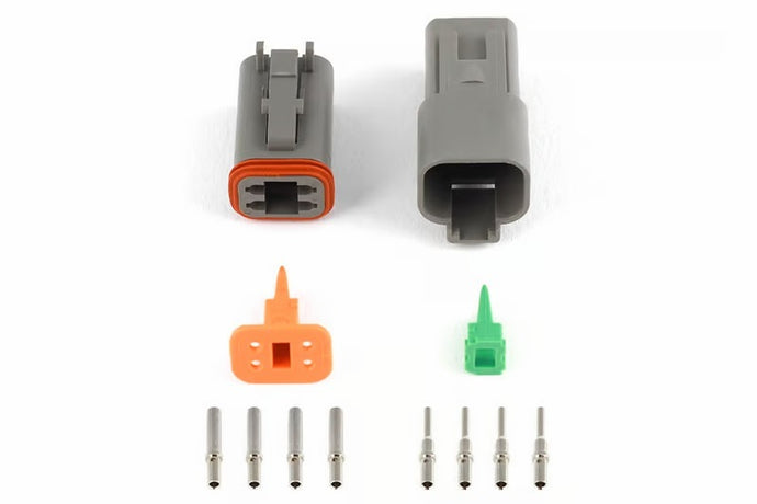 Haltech Matching Set of Deutsch DT-4 Connectors 13 Amp Plug & Pins Only Wiring Connectors Haltech   