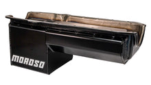 Load image into Gallery viewer, Moroso Pre-80 Chevrolet SBC/Dart Little M Power Pouch Wet Sump 7qt 8.25in Steel Oil Pan - Black Moroso
