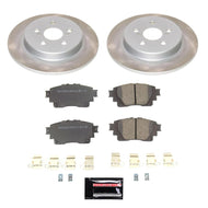 Power Stop 19-22 Toyota Corolla Rear Semi-Coated Rotor Kit Brake Kits - Performance Blank PowerStop   