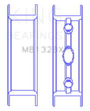 Load image into Gallery viewer, King Engine Bearings Gm Vortec /Ls-Series Gen Iii Iv (Size STDX) Main Bearing Set King Engine Bearings
