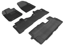 Load image into Gallery viewer, 3D MAXpider 2009-2015 Honda Pilot Kagu 1st &amp; 2nd &amp; 3rd Row Floormats - Black | L1HD05801509
