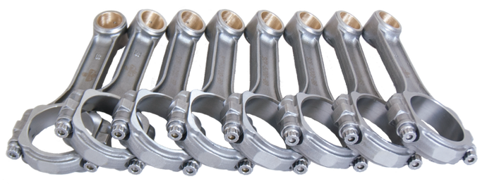 Eagle Chevrolet SB 5.700in 5.700in 5140 Steel 3/8in ARP8740 Bolts I-Beam Connecting Rods - Set of 8 Eagle