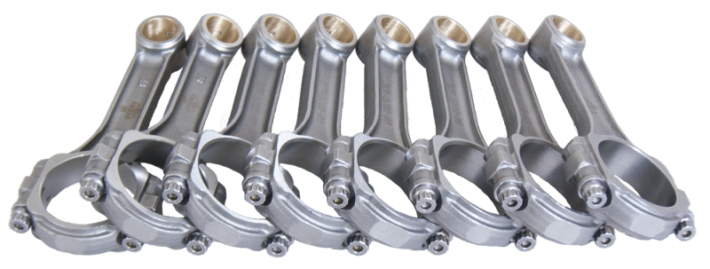 Eagle Chevrolet SB 5.700in 5.700in 5140 Steel 3/8in ARP8740 Bolts I-Beam Connecting Rods - Set of 8 Eagle