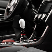 Load image into Gallery viewer, Cobb Subaru 6-Speed Tall Weighted COBB Shift Knob - White (Incl. Both Red + Blk Collars) Shift Knobs COBB
