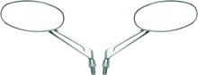Load image into Gallery viewer, BikeMaster Oval Mirror Machined Arm w/10mm/Yam 10mm/HD Adapters - Pair - Chrome Misc Powersports Bike Master   
