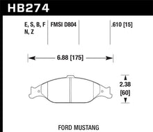 Load image into Gallery viewer, Hawk 1999-2004 Ford Mustang Base 3.8 HPS 5.0 Front Brake Pads Brake Pads - Performance Hawk Performance   

