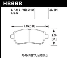 Load image into Gallery viewer, Hawk 11-19 Ford Fiesta 1.6L S OE Incl.Clips Front ER-1 Brake Pads Brake Pads - Racing Hawk Performance   

