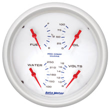 Load image into Gallery viewer, Autometer Marine White 5in Gauge Quad | 200705
