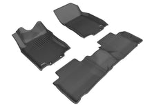 Load image into Gallery viewer, 3D MAXpider 2014-2020 Nissan Rogue Kagu 1st &amp; 2nd Row Floormats - Black | L1NS06801509
