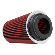 Load image into Gallery viewer, K&amp;N Universal Air Filter Chrome Round Tapered Red -4in Flange ID x 1.125in Flange Length x 5.5in H
