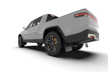 Load image into Gallery viewer, Rally Armor 22-24 Rivian R1T Black UR Mud Flap w/Tangerine Scream Logo Mud Flaps Rally Armor   
