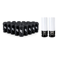 Mishimoto Steel Locking Lug Nuts M14x1.5 24pc Set Black | MMLG-M14-24LBK