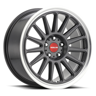 Raceline 315G Grip 17x8in / 5x100 BP / 40mm Offset / 72.6mm Bore - Gunmetal & Machined Wheel | 315G-78016+40