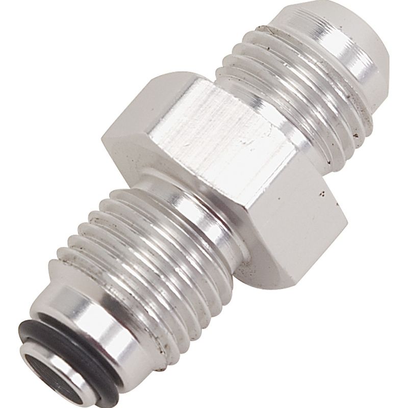 Russell Performance -6 AN (male to 9/16in-18 O-ring seal) Power Steering Adapter. Clear anodized Russell
