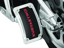 Load image into Gallery viewer, Kuryakyn Lighted Curved Vertical Side Mount License Plate Holder Kuryakyn
