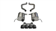 Corsa 17-19 Chevy Corvette Z06 2.75in Axle Back Exhaust Black Dual Rear Exit Quad 4.5in Tip (Sport) Axle Back CORSA Performance