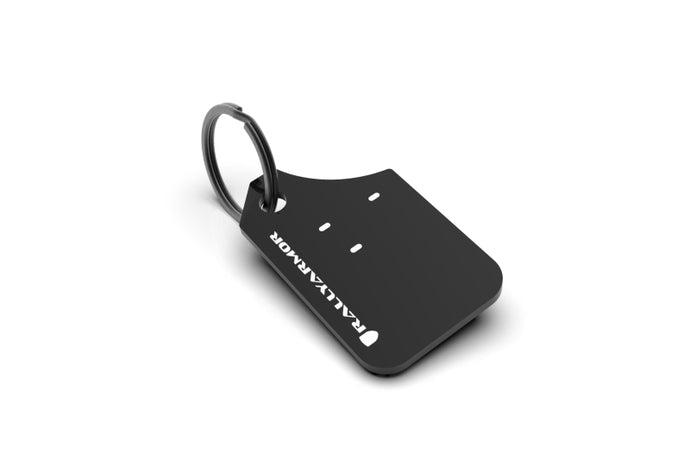 Rally Armor Mini UR Mud Flap Keychain - Black w/ White Logo Keychains Rally Armor   