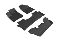 3D MAXpider 2016-2020 Honda Pilot 7-Passenger Kagu 1st & 2nd & 3rd Row Floormats - Black | L1HD08401509