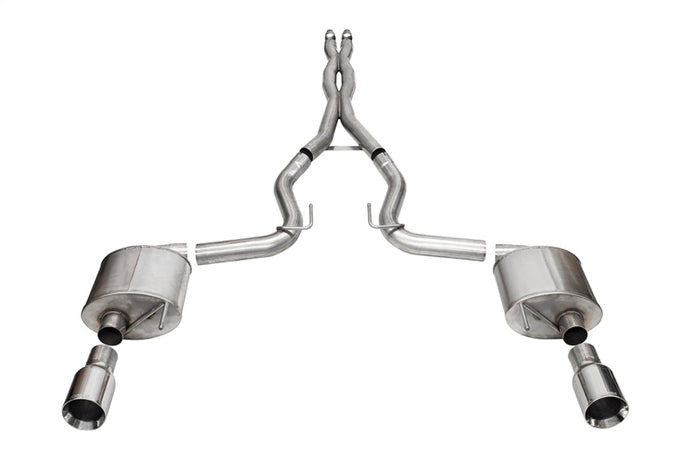 Corsa 2024 Ford MustangGT Sport Cat-Back Exhaust Sys. 3.0in Dual Rear Exit w/4.5in Straight Cut Tips Catback CORSA Performance   