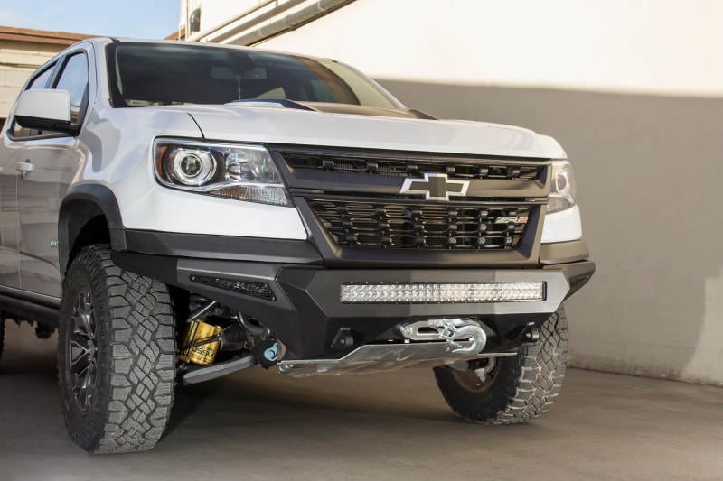 Addictive Desert Designs ADDF371202740103 Addictive Desert Designs 17-18 Chevy Colorado Stealth Fighter Front Bumper w/ Winch Mount