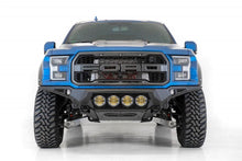 Load image into Gallery viewer, Addictive Desert Designs ADDF110014110103 Addictive Desert Designs 17-20 Ford F-150 Raptor Bomber Front Bumper w/ 4 Rigid 360 6in Round Mounts
