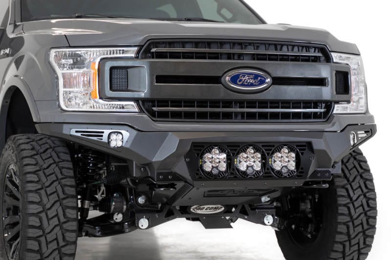 Addictive Desert Designs ADDF180014100103 Addictive Desert Designs 18-20 Ford F-150 Bomber Front Bumper w/ 3 Baja Designs LP6 Mounts