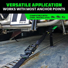 Load image into Gallery viewer, Rhino USA Heavy Duty Vehicle Tie Down Kit - Black Cargo Tie-Downs Rhino USA
