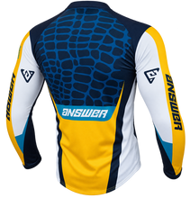 Load image into Gallery viewer, Answer  Syncron Raceday Jersey Yellow/Navy/Cyan/White Youth - Medium | 550682
