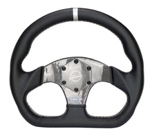 Load image into Gallery viewer, NRG Carbon Fiber Flat Bottom Steering Wheel (320mm) Silver CF Center w/Silver Stitch/Center Mark | RST-024CF/SL

