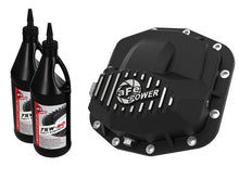 Load image into Gallery viewer, aFe AFE46-71031B aFe 18-21 Jeep Wrangler JL Dana M210 Pro Series Front Diff Cover w/ Oil - Black
