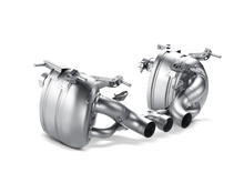 Load image into Gallery viewer, Akrapovic AKRMTP-FE458H Akrapovic 10-15 Ferrari 458 Italia/458 Spyder Slip-On Line (Titanium) w/ Carbon Tips
