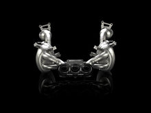 Load image into Gallery viewer, Akrapovic AKRMTP-FE458H Akrapovic 10-15 Ferrari 458 Italia/458 Spyder Slip-On Line (Titanium) w/ Carbon Tips
